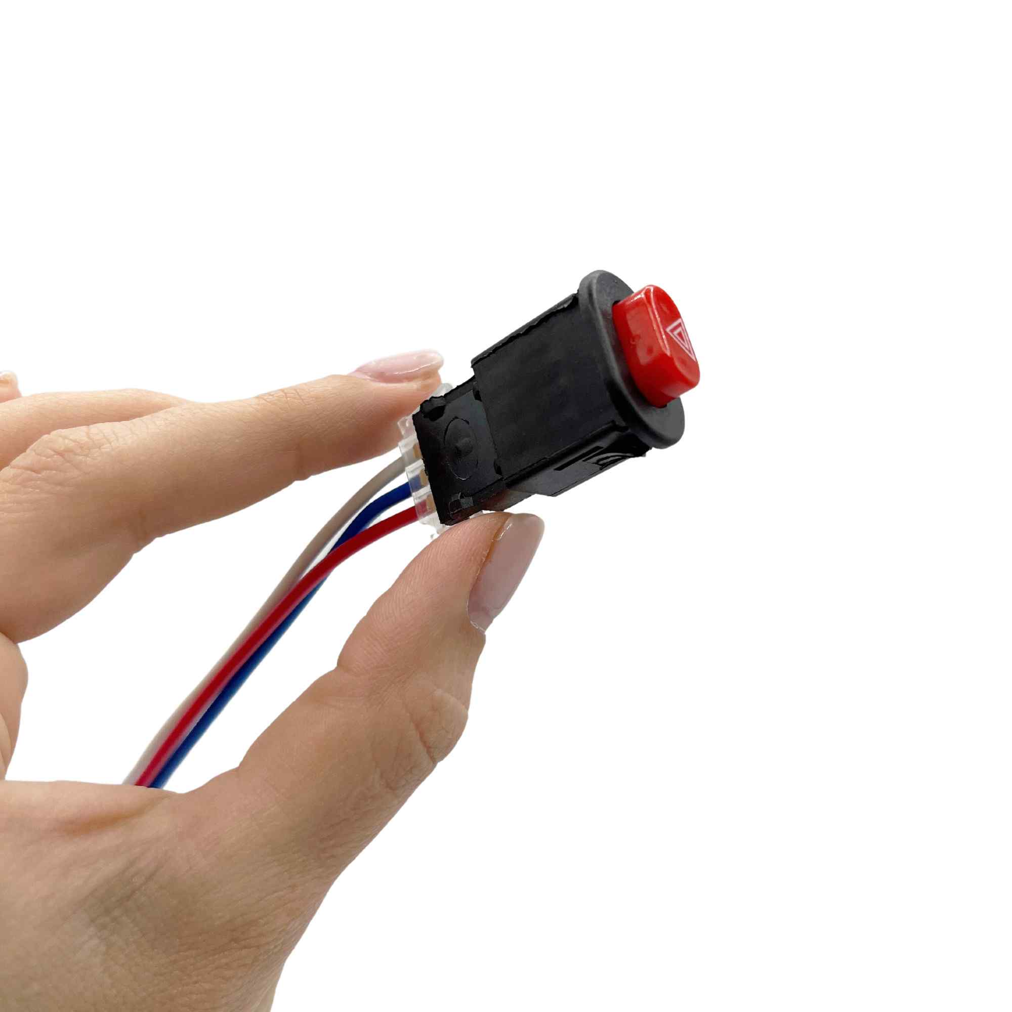 Interruptor de luz de Advertencia Intermitente moto rojo - imagen 4