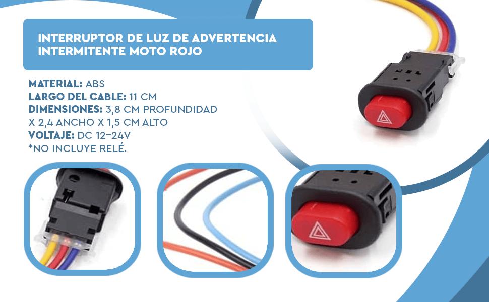 Banner - Interruptor de luz de Advertencia Intermitente moto rojo