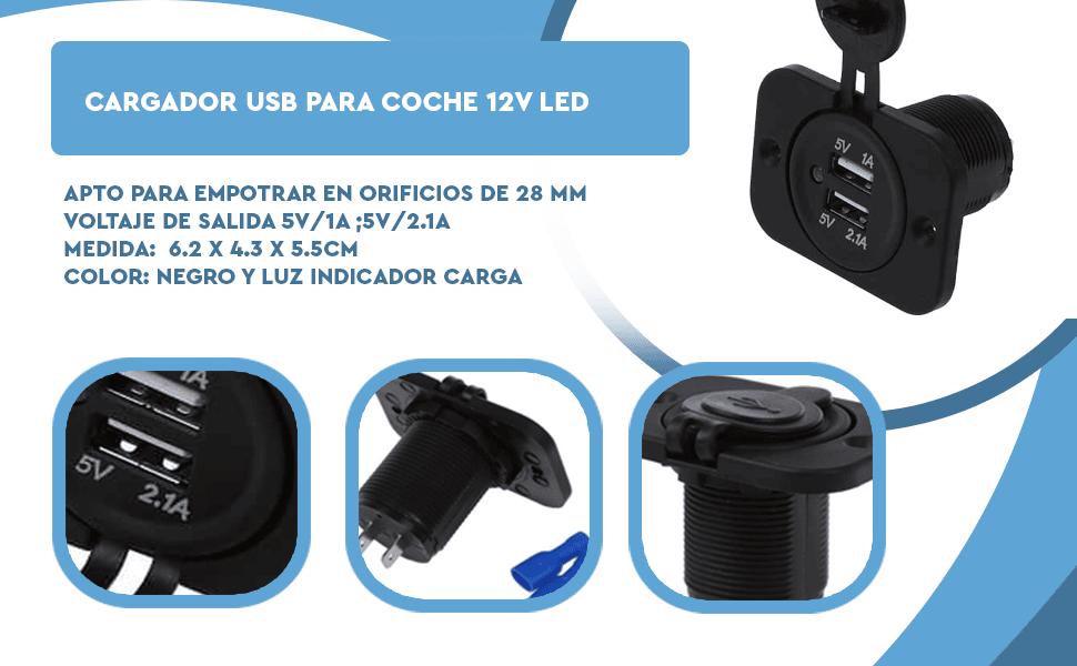 Banner - Cargador USB para coche 12V led