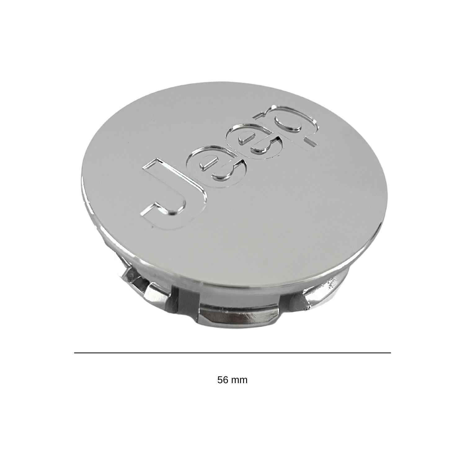 Embellecedor para llanta compatible con Jeep 56 mm (4 uds) cromado - imagen 4