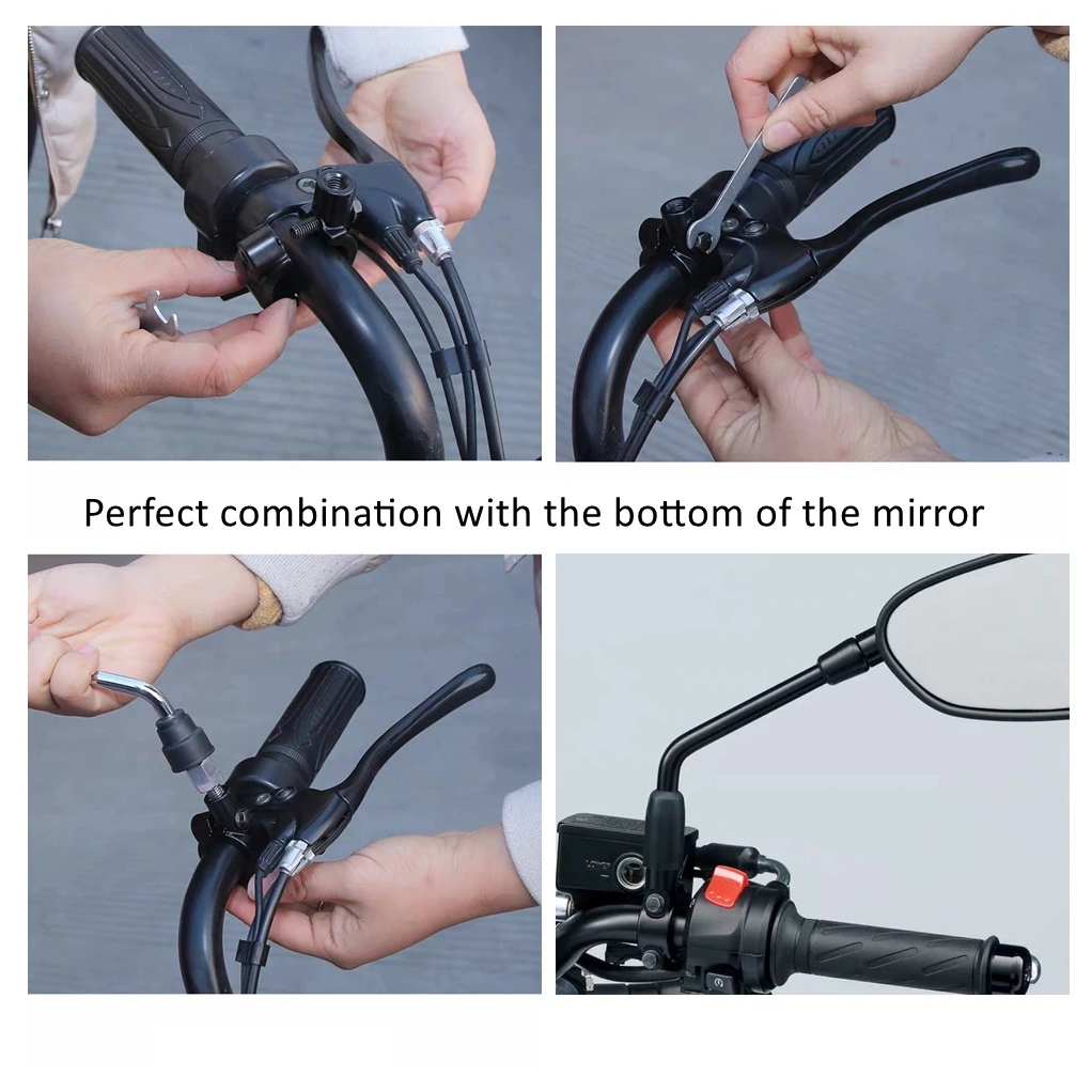 Abrazadera montaje espejo retrovisor para moto de 10 mm (2 uds) - imagen 6
