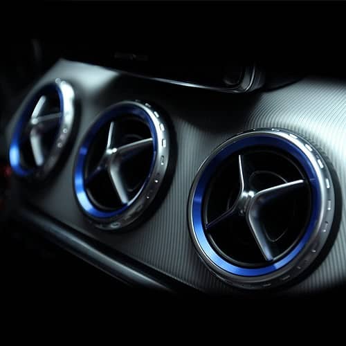 Anillo decorativo salida del aire del coche compatible con Mercedes azul - imagen 3