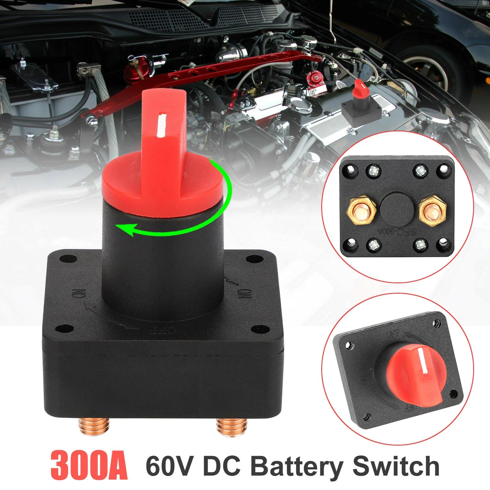 Interruptor de bateria Aislador rotatorio 300A - imagen 3