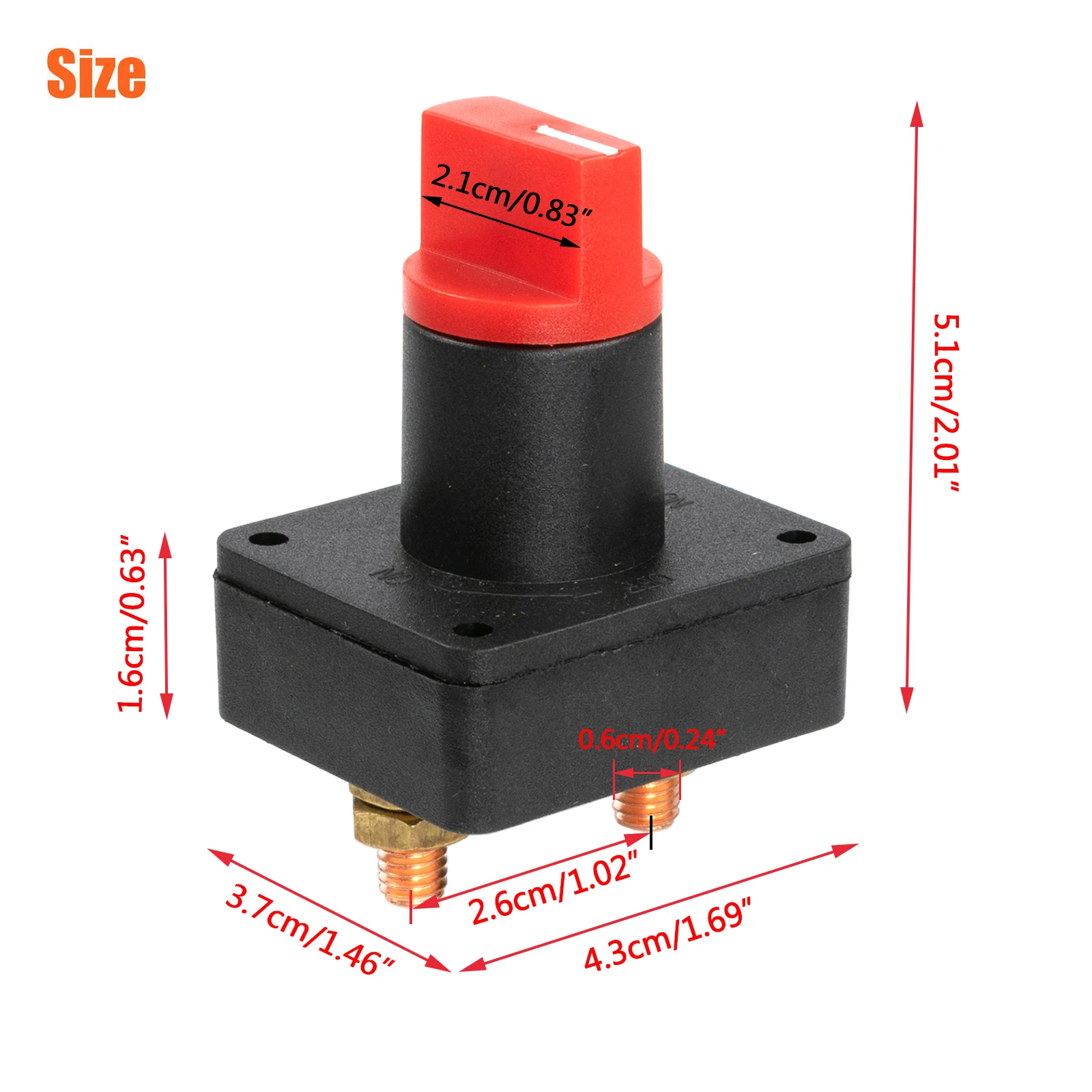 Interruptor de bateria Aislador rotatorio 300A - imagen 4