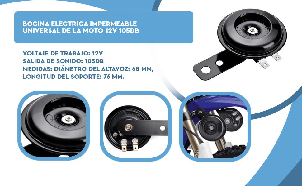 Banner - Bocina electrica impermeable universal de la moto 12V 105dB