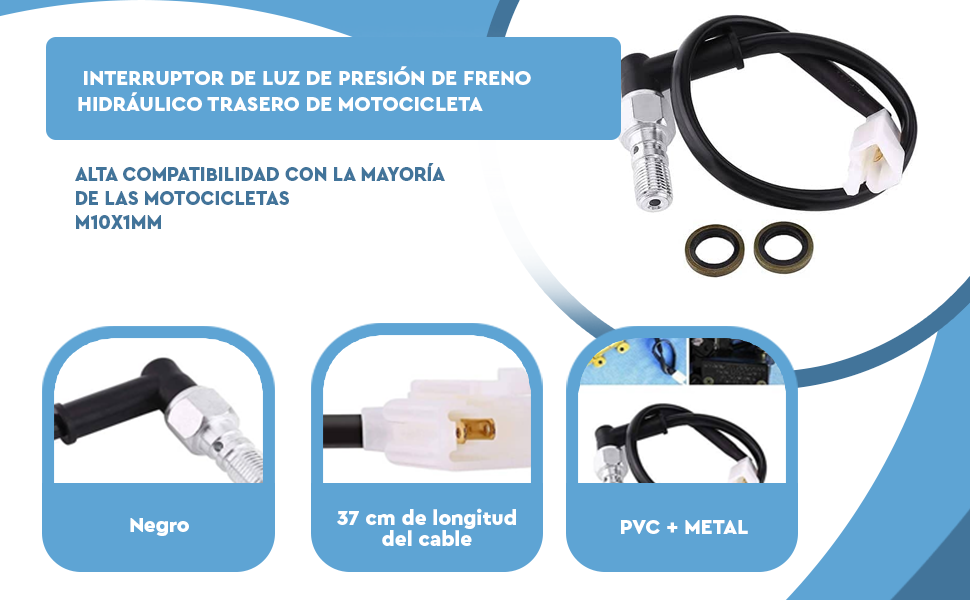 Banner - Interruptor de freno hidraulico universal para moto M10x1mm