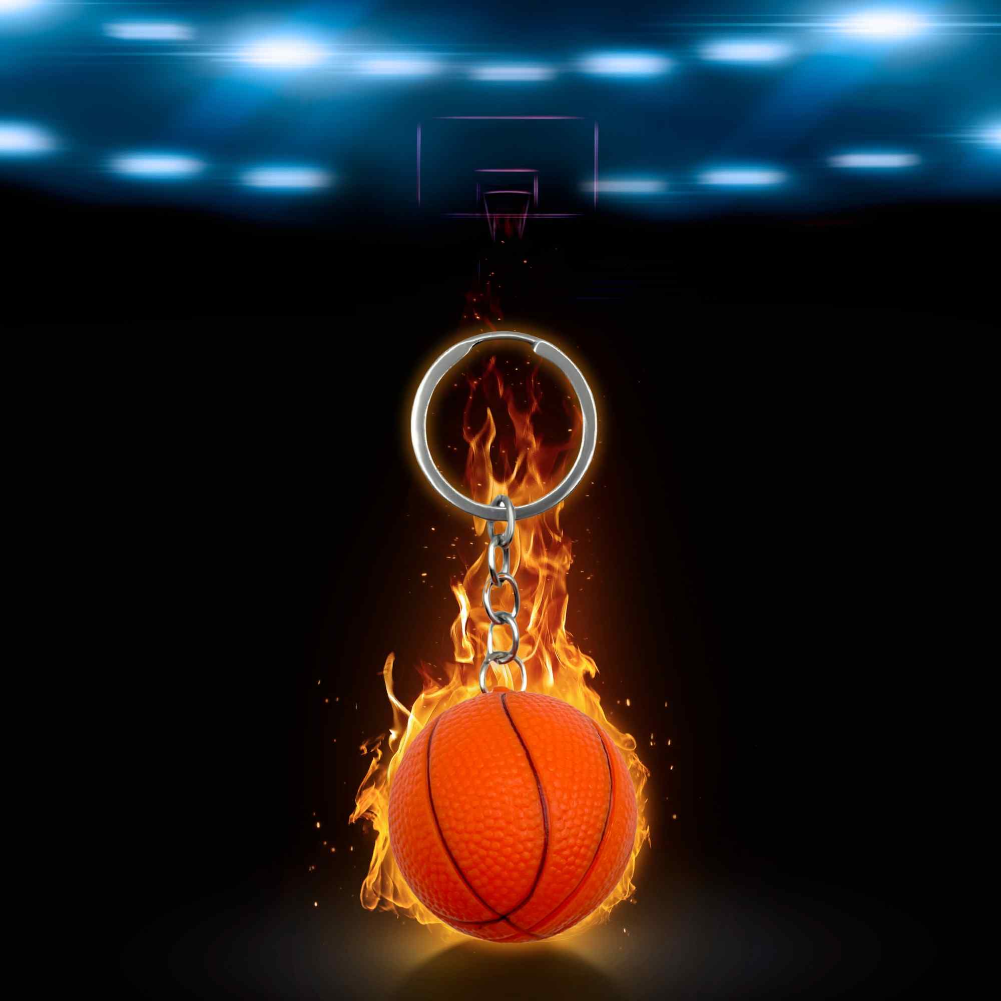 Llavero plastico en forma de pelota baloncesto - imagen 6