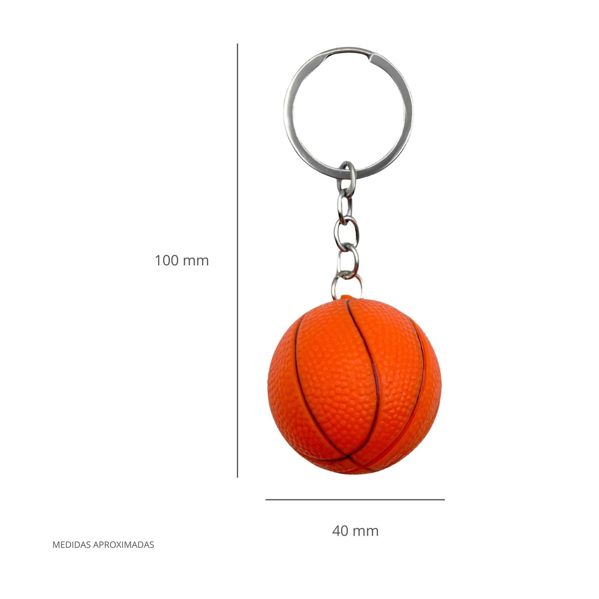 Llavero plastico en forma de pelota baloncesto - imagen 4