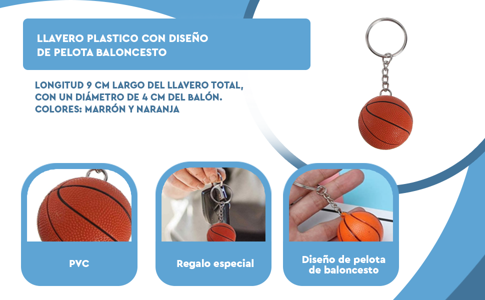 Banner - Llavero plastico en forma de pelota baloncesto