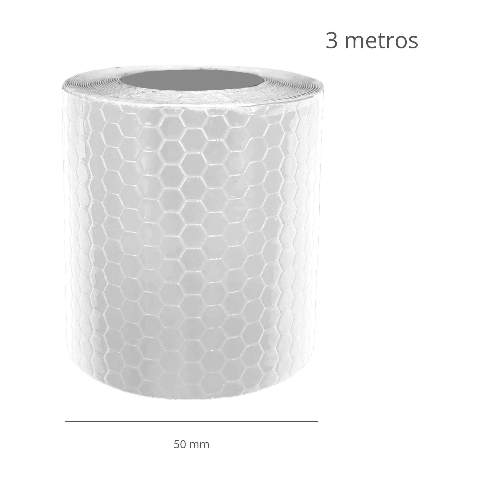 Cinta reflectante adhesiva de alta Intensidad PVC 3 metros x 5 cm blanco - imagen 5