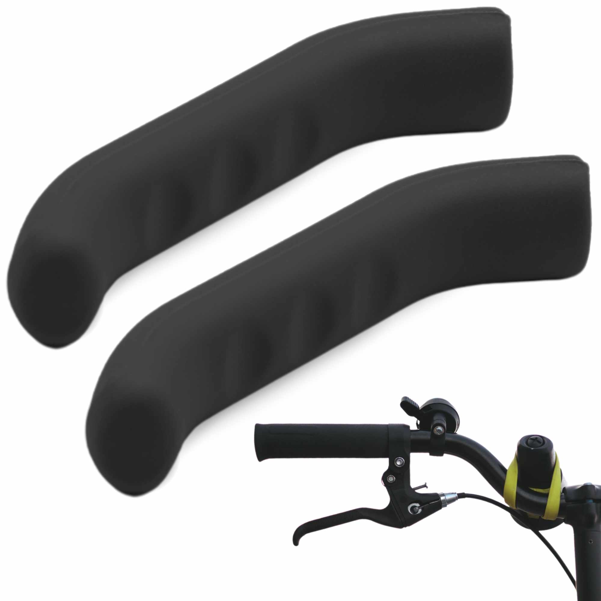 Protector para manetas de bicicleta antideslizante universal (2 uds) negro