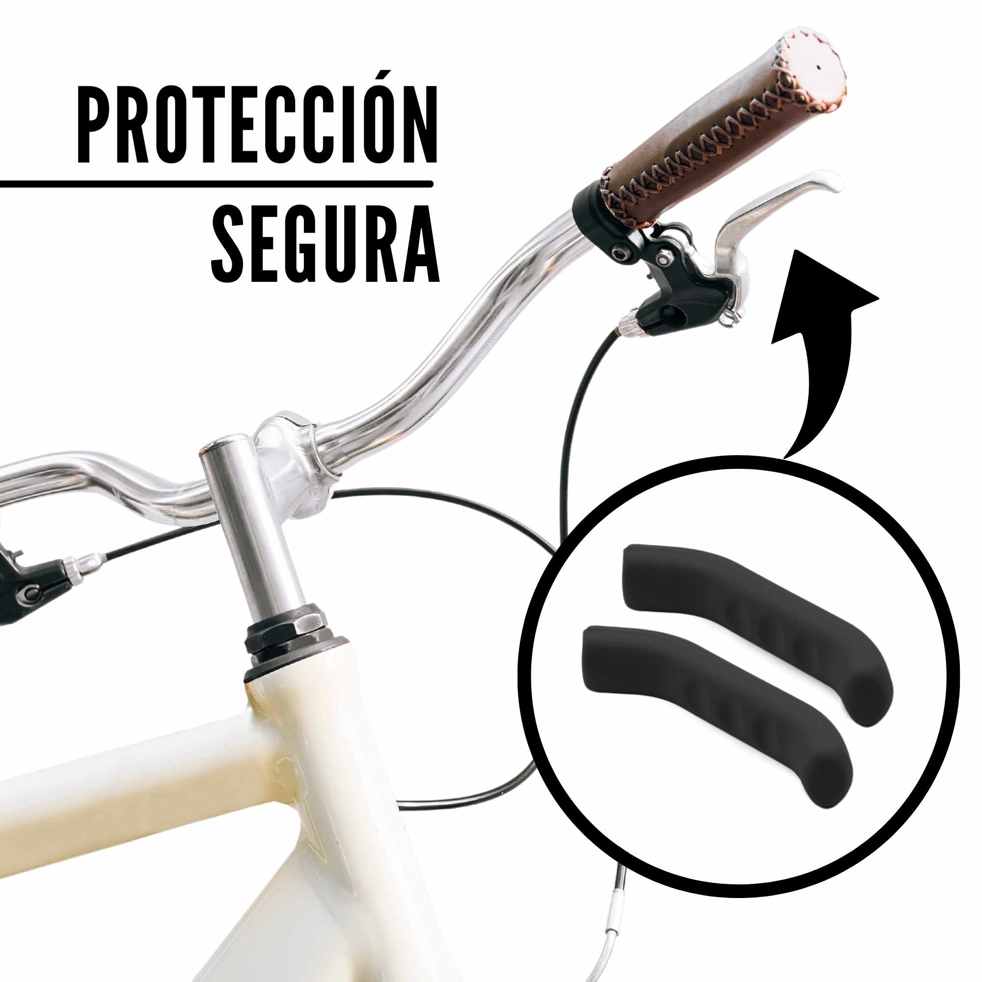 Protector para manetas de bicicleta antideslizante universal (2 uds) negro - imagen 2