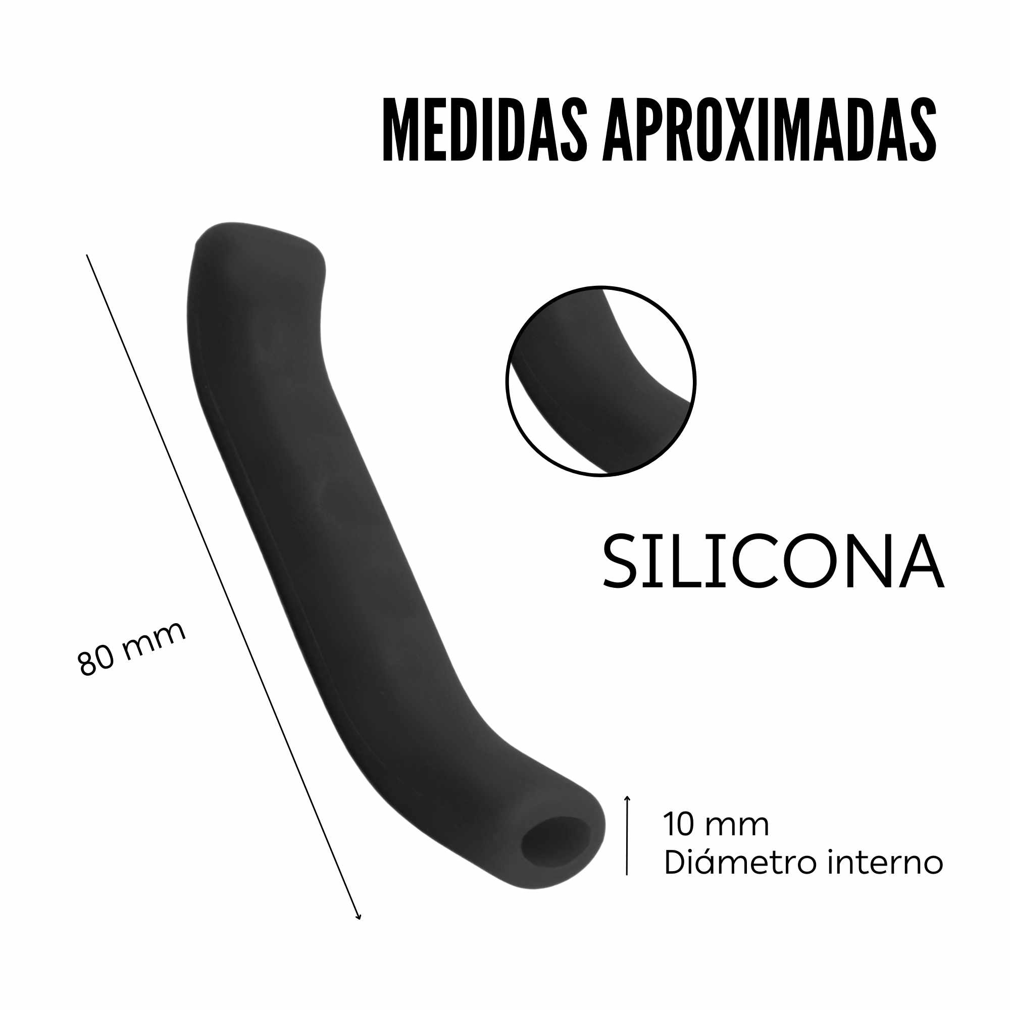 Protector para manetas de bicicleta antideslizante universal (2 uds) negro - imagen 3