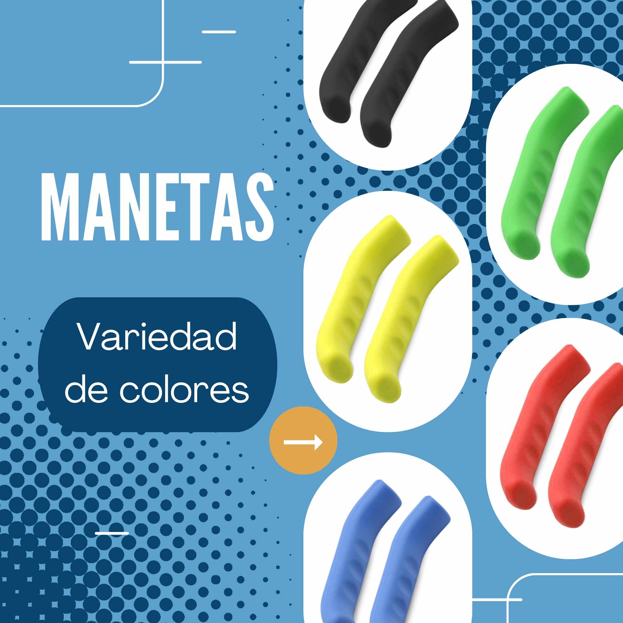 Protector para manetas de bicicleta antideslizante universal (2 uds) negro - imagen 5