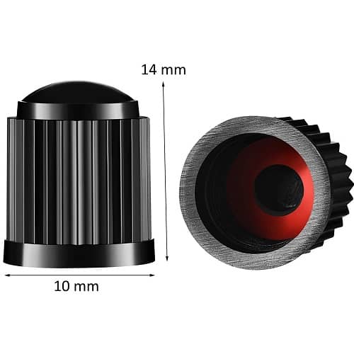 Tapon de plastico con junta para valvula de neumatico  (50 uds) negro - imagen 2
