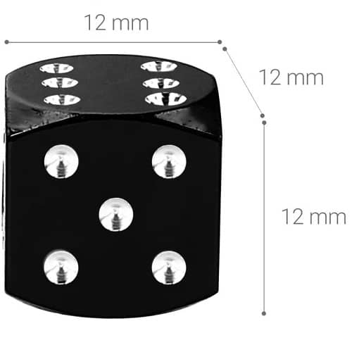Tapon de aluminio forma dado para valvula de neumatico (4 uds) negro - imagen 4