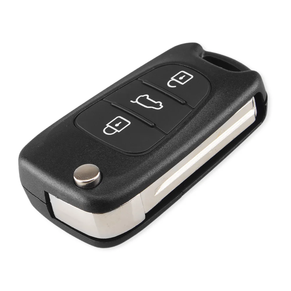 Carcasa mando llave coche 3 botones compatible con Hyundai Negro - imagen 3