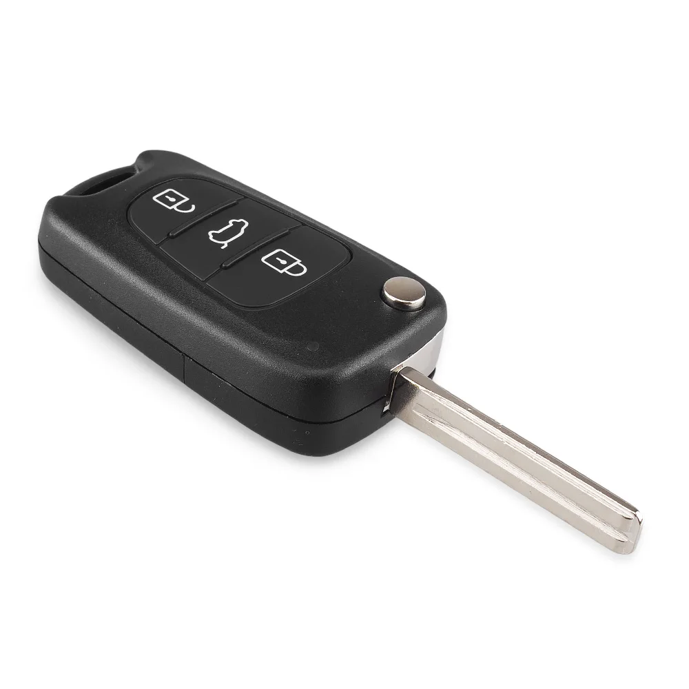 Carcasa mando llave coche 3 botones compatible con Hyundai Negro - imagen 4