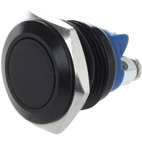 Interruptor pulsador momentaneo de Metal 16 mm 12V - imagen 1