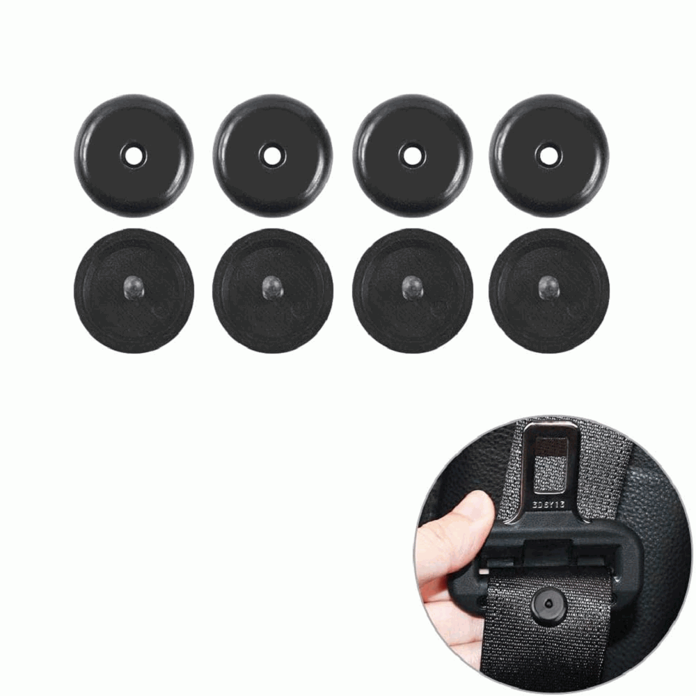 Botones para tope de cinturon de seguridad (4 uds) negro
