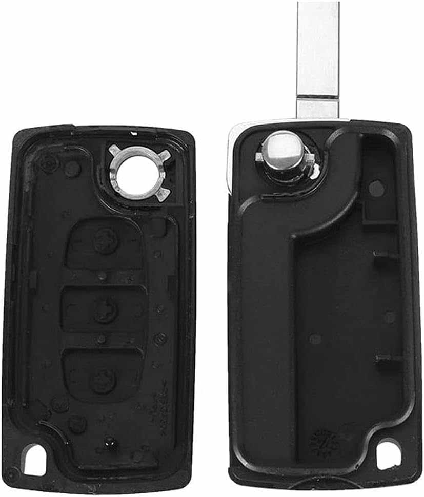 Carcasa mando llave del coche 3 botones compatible con peugeot  y citroen negro - imagen 4