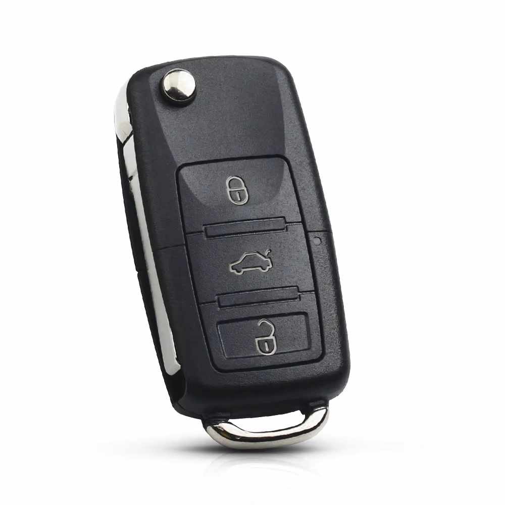 Carcasa mando llave del coche 3 botones compatible con VW negro