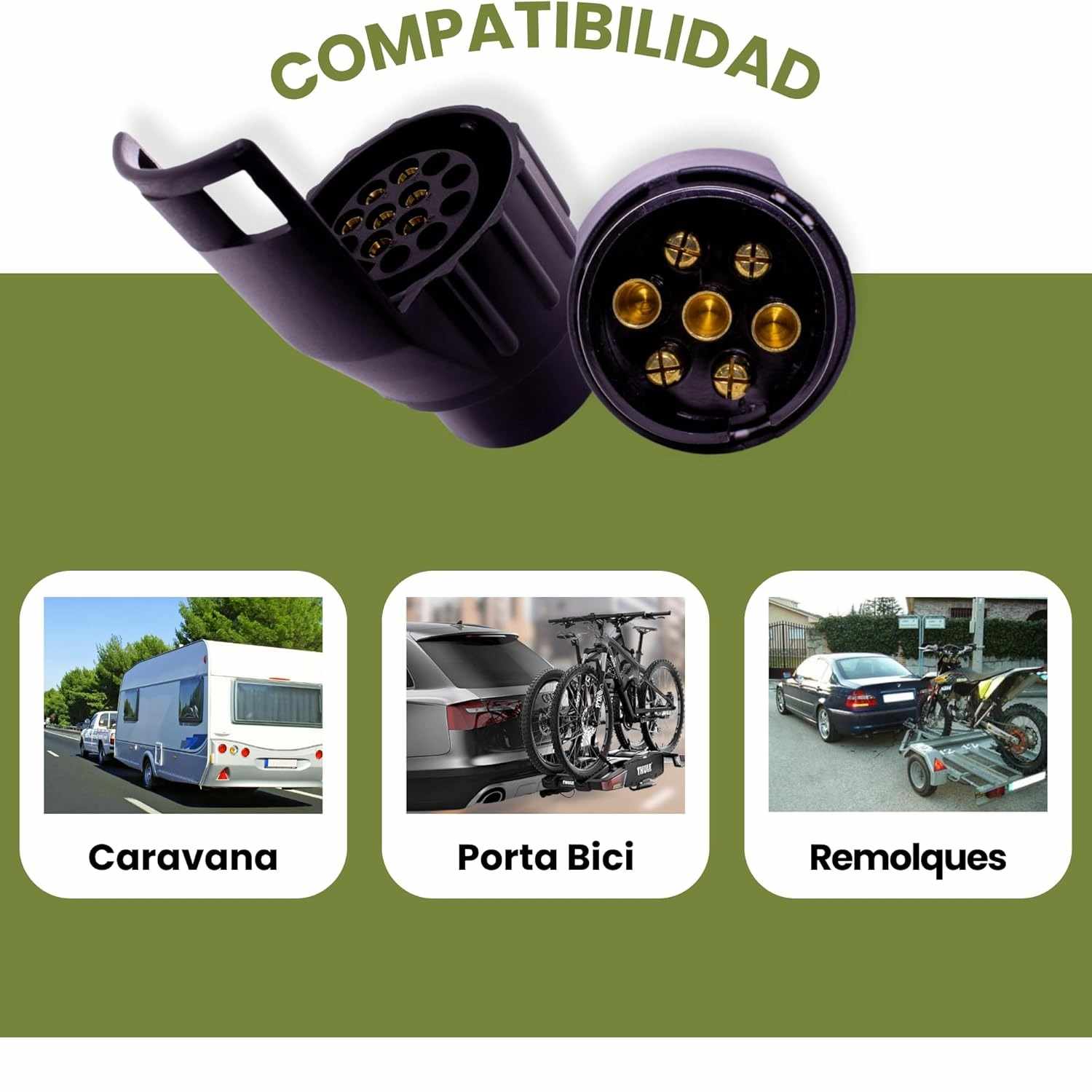 Adaptador de Remolque de 7 a 13 Pines 12V Negro - imagen 4