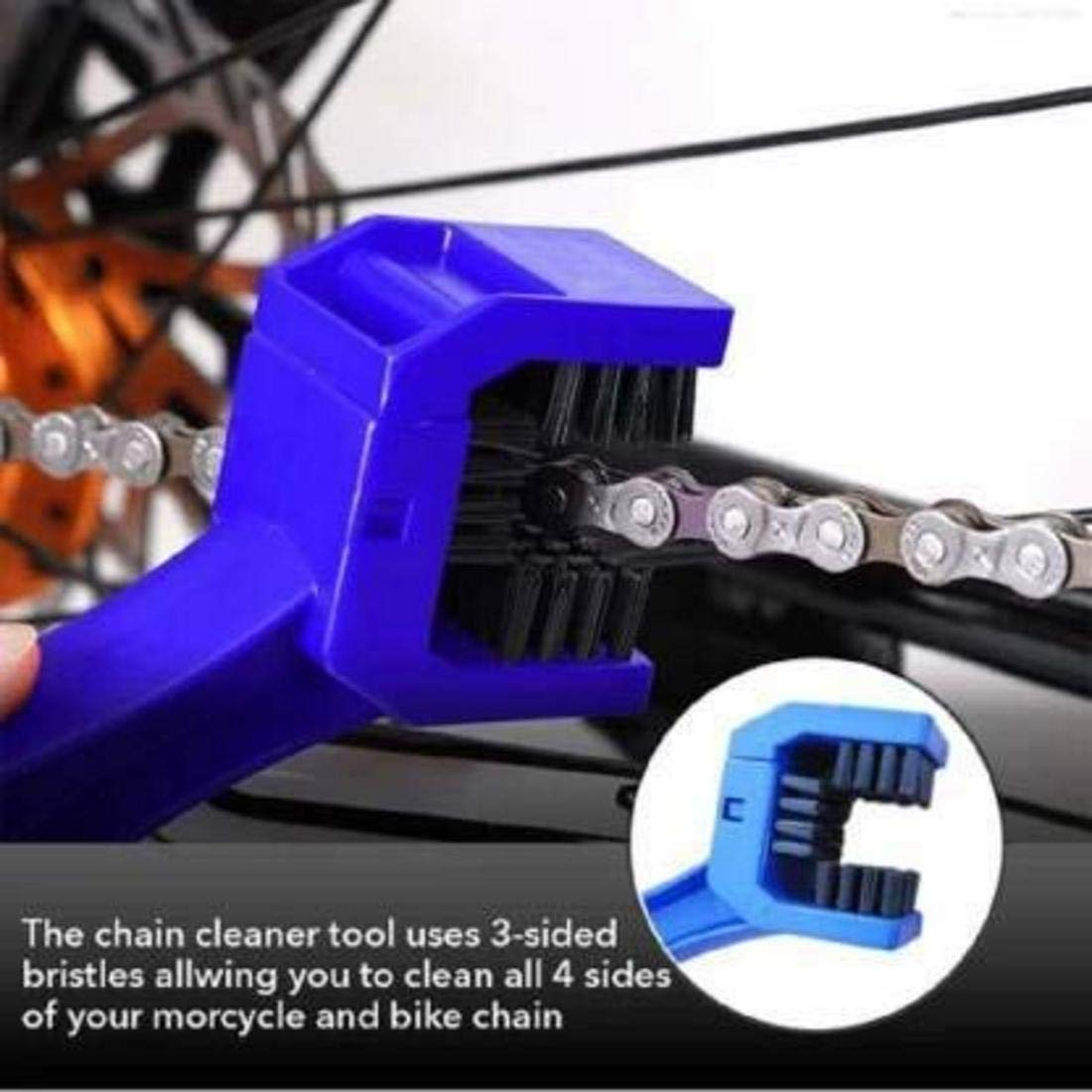 Cepillo Limpiador Cadena Moto Bici Herramienta Limpieza Engranajes - imagen 5