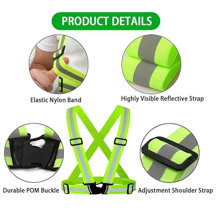 Chaleco de seguridad reflectante fluorescente unisex Amarillo - imagen 4