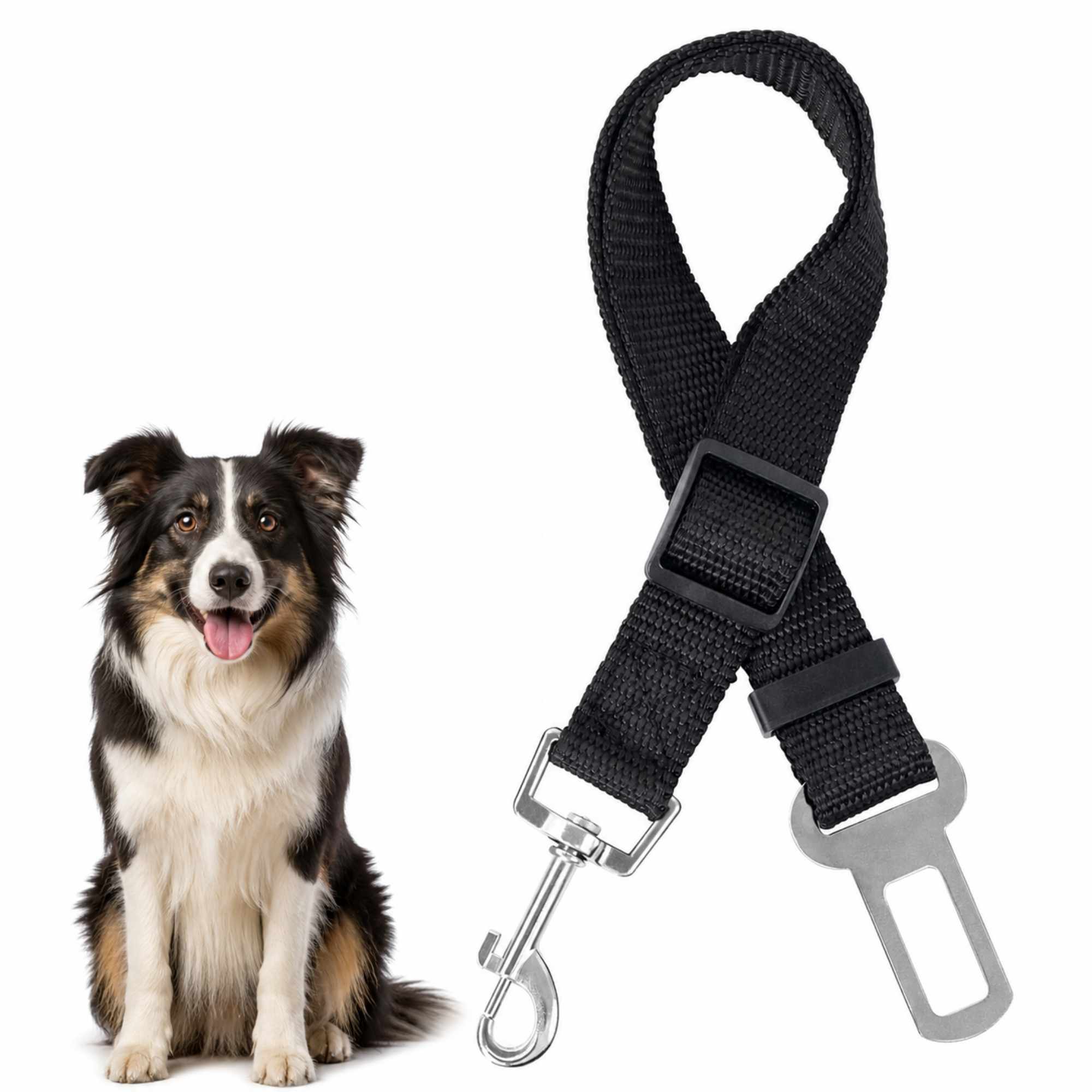 Cinturon de seguridad para perros 75 cm negro - imagen 1