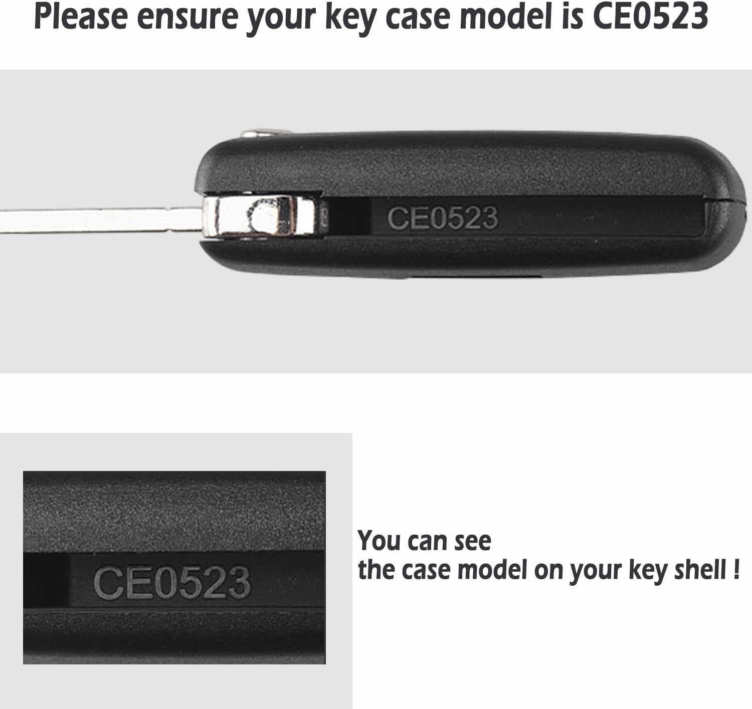 Carcasa mando llave del coche 3 botones compatible con citroen y peugeot negro v2 - imagen 6