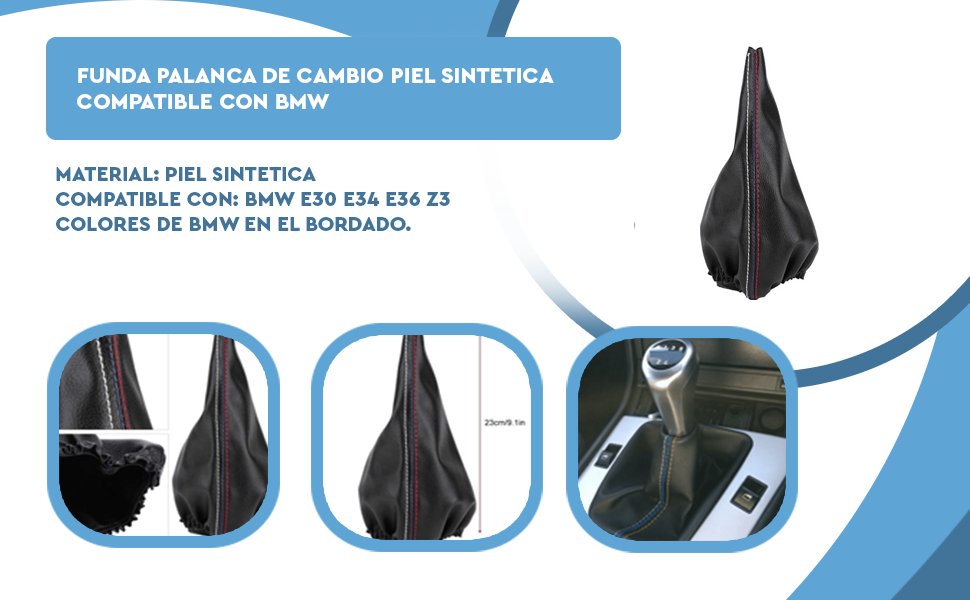 Banner - Funda palanca de cambio piel sintetica compatible con BMW