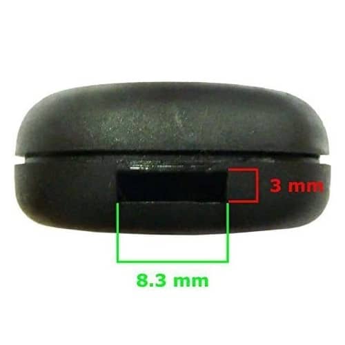 Carcasa mando llave de coche 2 botones compatible con Citroen negro - imagen 1