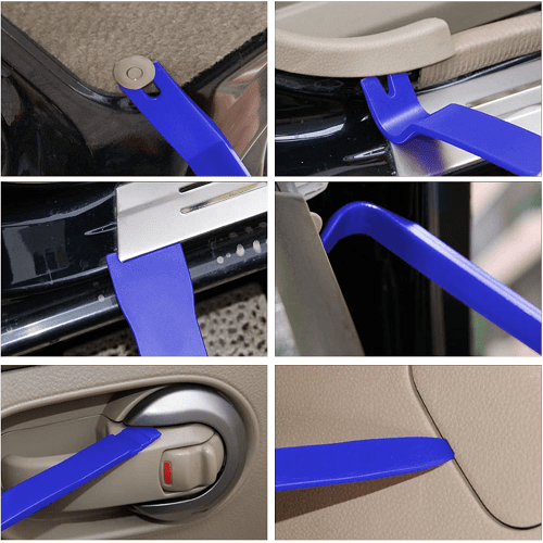 Kit herramientas desmontar salpicadero radio coche v2 azul - imagen 2