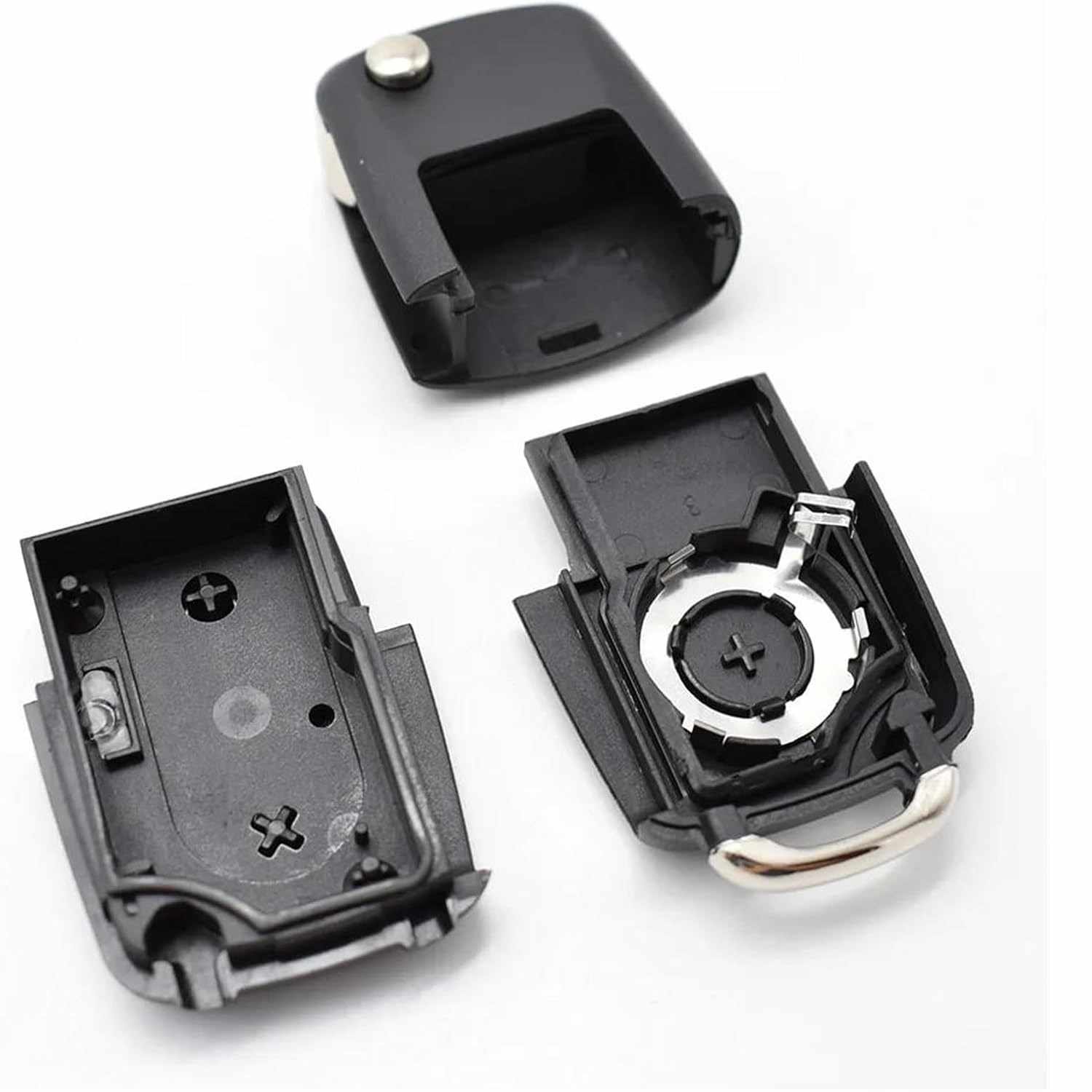 Carcasa mando llave del coche 2 botones compatible con VW negro - imagen 4