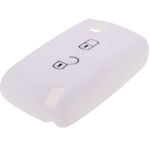 Funda silicona mando llave del coche 2 botones compatible con Peugeot blanco - imagen 3