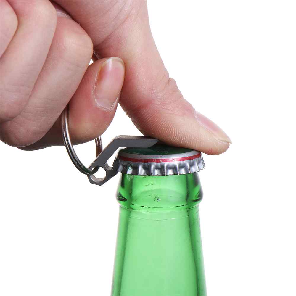 Llavero abrebotellas con anilla plateado - imagen 5