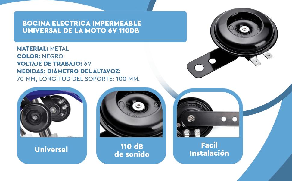 Banner - Bocina electrica impermeable universal de la moto 6V 110dB