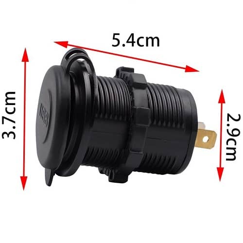 Cargador USB dual para coche 5V 4.2A luz rojo - imagen 4