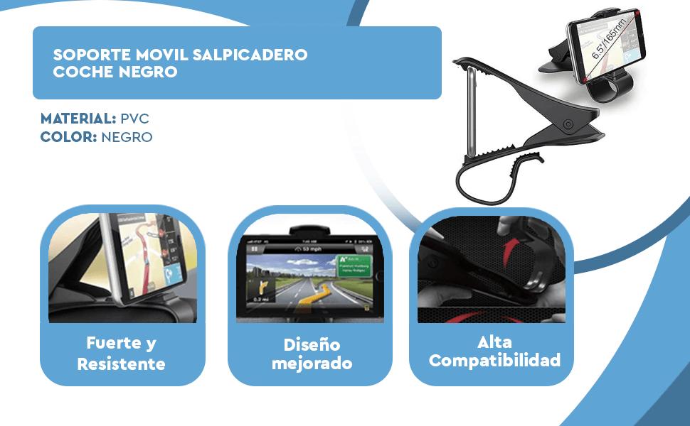 Banner - Soporte movil salpicadero coche negro