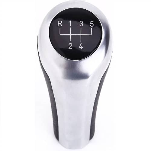 Pomo de 5 cambios marcha coche compatible con BMW plateado - imagen 1