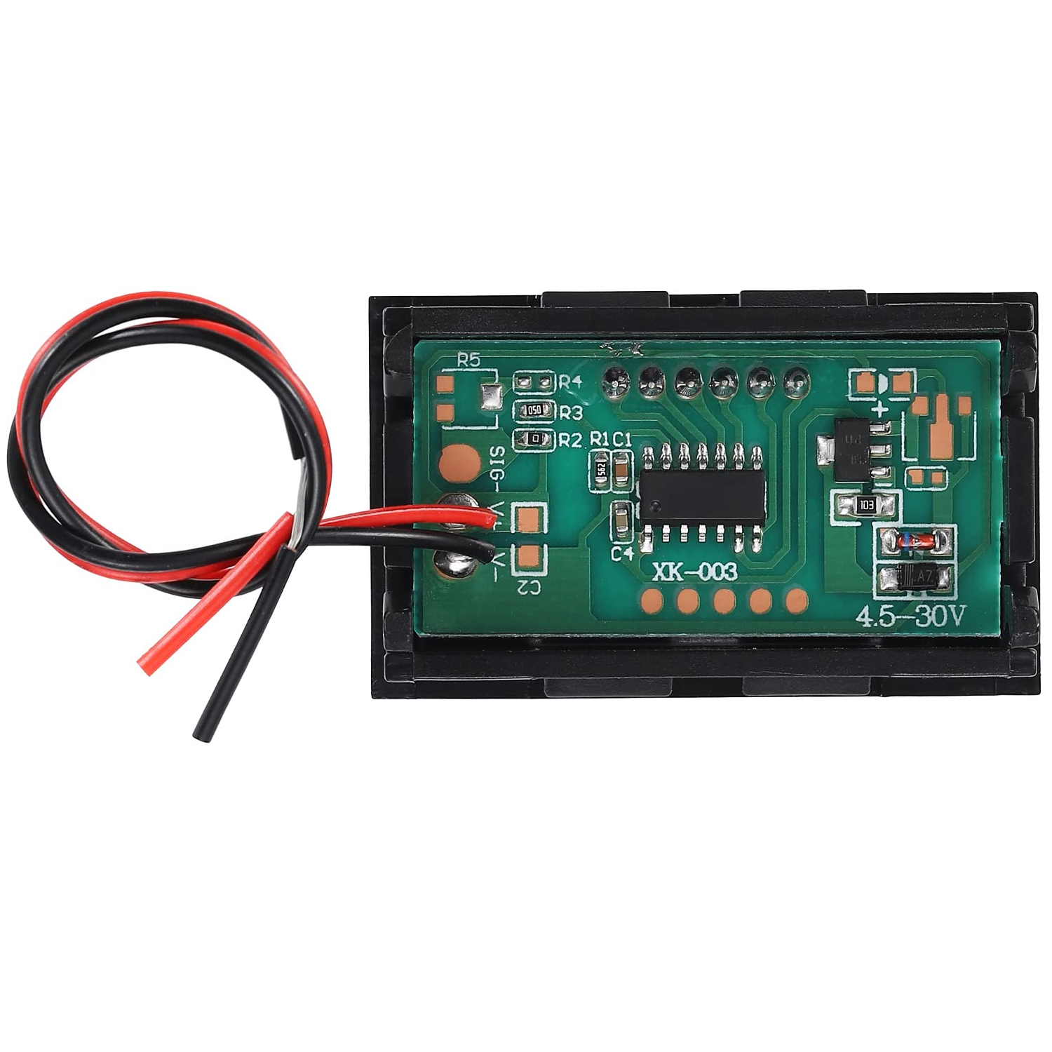 Visor LCD 3 digitos con voltimetro 0-30V Rojo - imagen 5