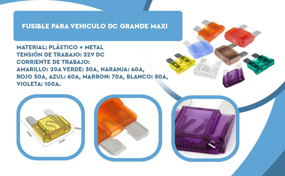 Banner - Fusible para vehiculo 40A 32V DC grande maxi naranja