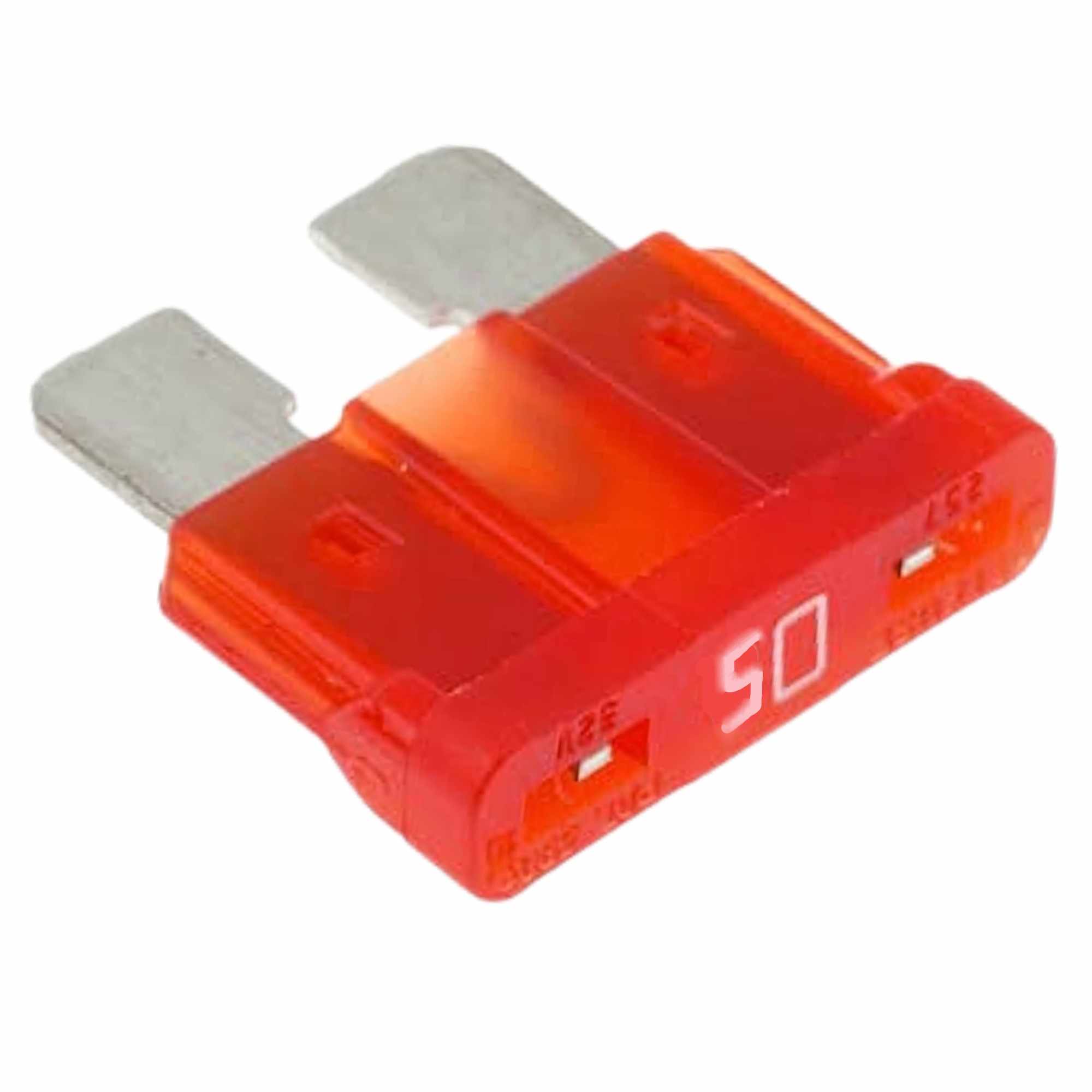 Fusible para vehiculo 50A 32V DC grande maxi rojo - imagen 1