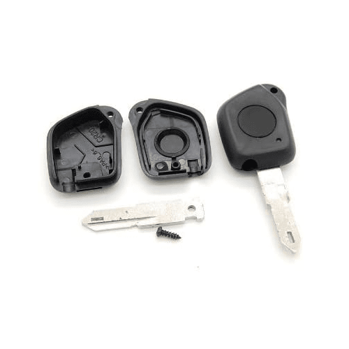 Carcasa mando llave del coche 1 boton compatible con peugeot negro - imagen 4