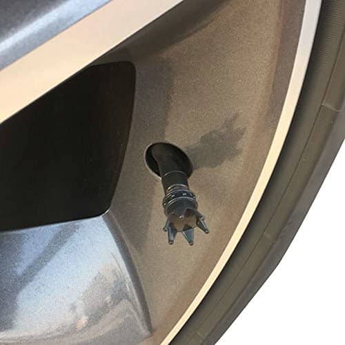 Tapon de aluminio forma corona para valvula de neumatico (4 uds) negro - imagen 4