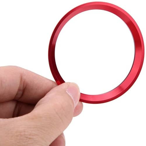 Anillo decorativo volante compatible con Mercedes rojo - imagen 2
