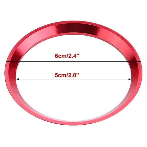 Anillo decorativo volante compatible con Mercedes rojo - imagen 3