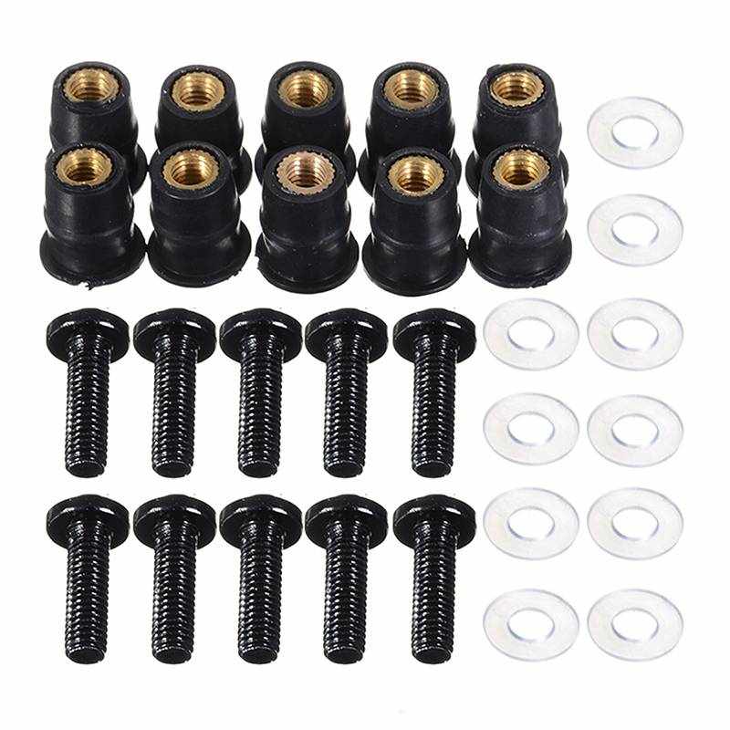 Tornillos pernos de Parabrisas Moto (10 uds) negro - imagen 7