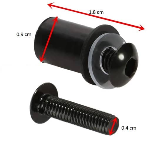 Tornillos pernos de Parabrisas Moto (10 uds) negro - imagen 2